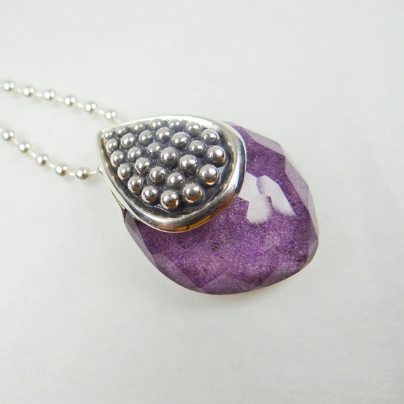 LAGOS Maya Caviar Sterling & Charoite Pendant Necklace - Picture 7 of 10